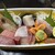 御やど 清水屋 - 料理写真:お造り　ひとつ、名前がわからない地魚が入っていました。どれも新鮮。