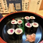 丹波旬彩 田舎家 - 細巻きは、鉄火と柴漬け