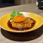 しそつくね 卵黄のせ