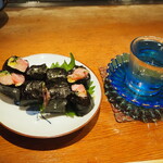 すし処 錦 - トロタク巻 ＆ 冷酒