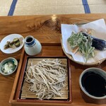 そば園 佐竹 - 旬菜天もり（大盛）1,550円