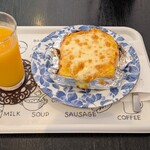 まちの駅 しまcafe きたたに - 生搾り果汁とオリジナルトースト