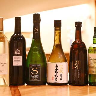 ワイン/日本酒など多彩なラインナップ。お手頃～ハイクラスまで