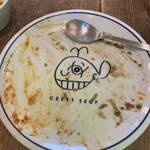 カリーショップくじら - ご馳走様でした　お皿にはくじらのマーク