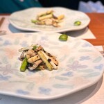 中華菜房 成の木 - 鱧と松茸と黄ニラの香港炒め