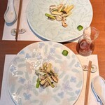 中華菜房 成の木 - 鱧と松茸と黄ニラの香港炒め