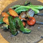 KAEN - 薪焼き野菜の盛合せ、別角度から！