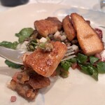 フランス料理 タンモア - ◎前菜その2：豚バラとのコンフィ、ピュイ産レンズ豆のサラダ