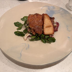 フランス料理 タンモア - ◎前菜その2：豚バラとのコンフィ、ピュイ産レンズ豆のサラダ