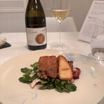 フランス料理 タンモア - ◎前菜その2：豚バラとのコンフィ、ピュイ産レンズ豆のサラダ