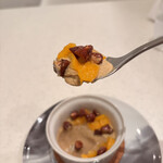 フランス料理 タンモア - ◎アヴァンデセール：ジャスミンティーのクレーム、デコポン、アーモンドのキャラメリゼ