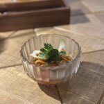 Karuizawa Koso Buro to Thai Shokudo. - 茄子のサラダ(お通し)