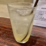 宵ノねこ - つぶつぶ柚子酒(水割り)