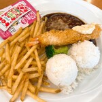 COCO'S - 料理写真:おこさまハンバーグエビフライプレート