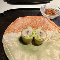 MUTO - ・岩牡蠣の春巻き(ベーコンとおろしポン酢)
