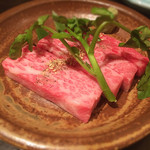 杏樹亭 岸根店 - 特選大トロ焼き。サーロインです。とろっとろでした