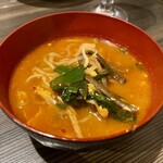 焼肉ケナリ - ユッケジャン麺（取り分け後）