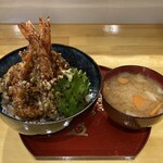 家庭料理よっち - 料理写真:海老天丼（1,300円）