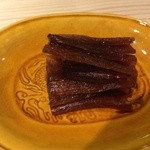 鮨旬美西川 - 自家製国産煮干瓢…やや硬めで食感を残してあります。