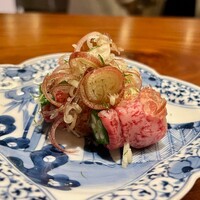 焼肉割烹QUON - 和牛ウチモモの昆布〆