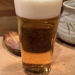 鳥よし - 生ビール(エビス)