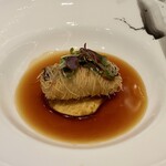 梨杏 - 牛頬肉の醤油煮込み カダイフ巻き揚げ