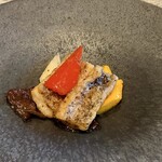 梨杏 - 太刀魚のブラックペッパーソース炒め