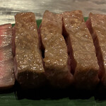 くずし鉄板 あばぐら - ステーキ　鹿児島県産A5のざき牛　イチボ