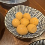 もつ煮 もぐら - うずら梅肉漬け