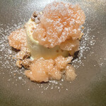 luogo - パッションフルーツのパンナコッタ　グレープフルーツのソルベッティー