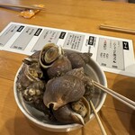楽っかせい。 - お通しのつぶ貝