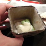 お料理 ふじ原 - 小芋と南瓜、白いも茎の炊き合わせだ。