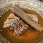 二代目辰よし 狸小路店 - ワダ牛蒡とメヌキの煮付け