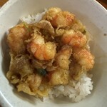 天布良 万喜 - エビかき揚げ天丼