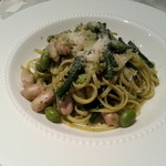 健康野菜のジェノベーゼ（パジリコソース）リングイネです。