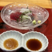 おおたに - 鯒の洗い、本鮪、鯵のお造り