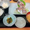 もみじや - あじ刺身定食1100円