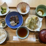 おばんざい・炙り焼き・酒 菜な - ・宮城県産鰹たたきと万願寺唐辛子の天婦羅御膳