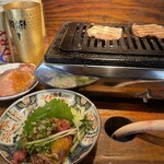 肉屋 金星 - 調理中