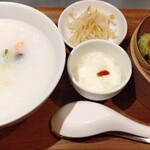 糖朝 - 料理写真:海老と生姜の中華粥セット