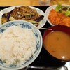 おがさや - 料理写真:★★日替わり 1100円 麻婆ナスとチキンカツ。味もイマイチだしCPも悪い！