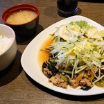 養老乃瀧 - 料理写真:豚からし（ごはん・みそ汁付）
