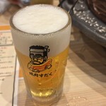 近江焼肉ホルモンすだく 鳥取駅前 - 焼き肉には、やっぱりビール