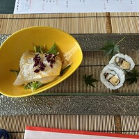 大阪なだ万 - 造り　鱧洗い・鰻の寿司