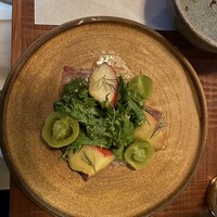 Bistro yen - カンパチ/フルーツトマト/桃