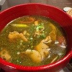 木鶏 - バジルつけそばのつけ汁