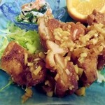 地鶏・豆腐料理 くろまめや - 油淋鶏。