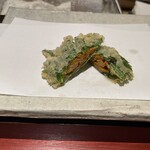 天ぷら あらたみかわ - 雲丹の大葉巻き