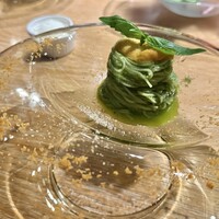 AWkitchen TOKYO 新丸ビル店 - 西東京ニイクラファームの「バジル」と雲丹の冷製カッペリーニ 〜ネギジェノベーゼソース〜