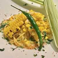 AWkitchen TOKYO 新丸ビル店 - 長野県ファームかずと「とうもろこし」ゴールドラッシュと青唐辛子のペペロンチーノ